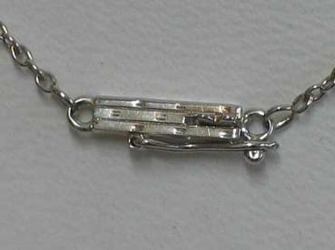 Preview: Art Deco: Collier mit 26 Diamanten, Weissgold 585 + 750, Länge 49,5 cm