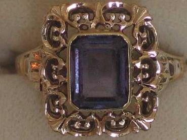 Ring aus 585er Gold mit Amethyst Edelstein, Größe 63, Gewicht: 5,9g