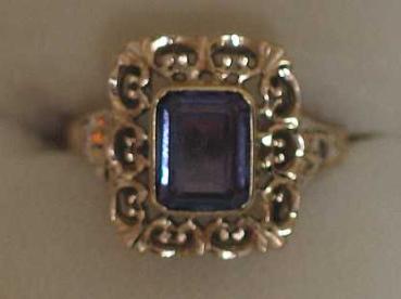 Ring aus 585er Gold mit Amethyst Edelstein, Größe 63, Gewicht: 5,9g