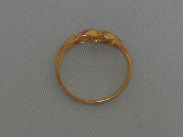 Preview: Feiner Diamantringring 0.01 ct. aus 333er Gelbgold, Größe 50, Gewicht: 1,3g