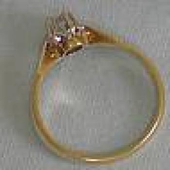 Preview: Brillantsolitär mit 0.12 ct. aus 585er Gold, Größe 56, Gewicht: 2,7g