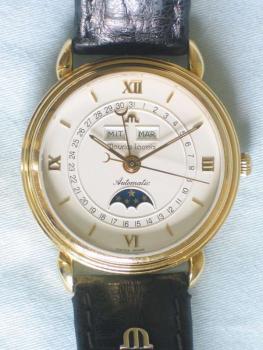 Maurice Lacroix Masterpiece Phase de Lune mit Automatikwerk 13111, Glasboden, Leder Mondphasenuhr