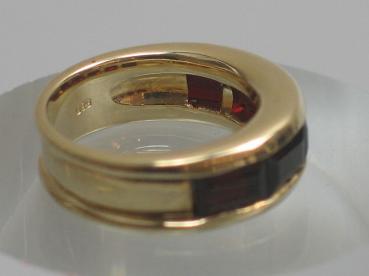 Preview: Edler Granatsteinring aus 585er Gelbgold, Größe 53 Gewicht: 9,4g