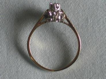 Diamantring aus 9 kt Gelbgold, Größe 52, Gewicht: 2,3g