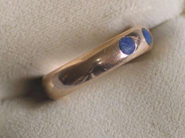 Preview: Ring aus 585er Gold mit Lapislazuli, Größe 54 Gewicht: 4,1 Gramm