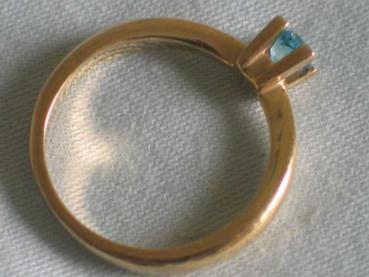Topas Ring aus 585er Gelbgold, Größe 53 Gewicht: 2,3 Gramm