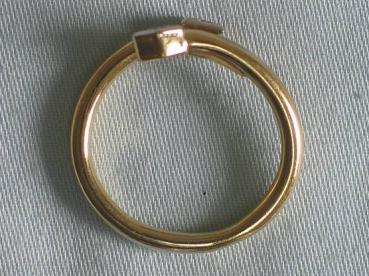 Diamantring aus 750er Gelbgold zwei Diamanten 0.20 ct., Größe 60, Gewicht: 3,2g