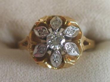 Preview: Brillantring aus 750er Gelbgold mit 0.50 ct., Größe 57, Gewicht: 5,3g