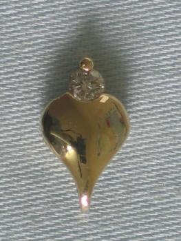 Diamantanhänger mit 0.09 ct. aus 585er Gelbgold, Gewicht: 0,9g