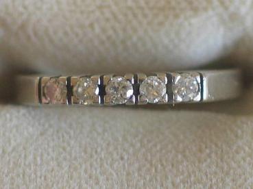 Brillantring aus 585er Weissgold 0.10 ct., Größe 51, Gewicht: 2,9g