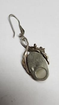 Vintage: Einzelner Muschel Ohrring aus 925er Silber, vermutlich England Gewicht: 6,0 Gramm