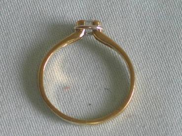 Brillantsolitär mit 0.13 ct. aus 750er Gold, Größe 54, Gewicht: 2,1g