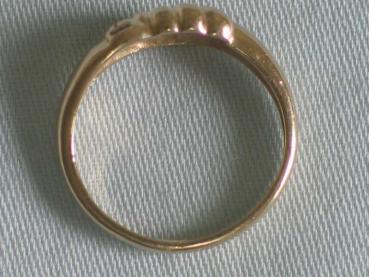 Preview: Diamantring mit Kleinstdiamant aus 585er Gelbgold, Größe 49 Gewicht: 1,7 Gramm