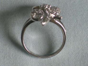 Neuware: Ring aus 925er Sterlingsilber Schleife, Binder mit Zirkonia, Größe 57 Gewicht: 4,6 Gramm