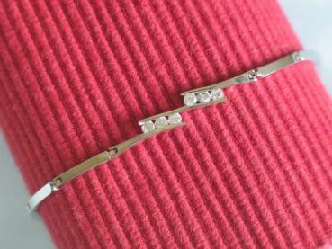 Armband "Bellé Bellá" aus 925er Sterlingsilber mit Zirkonia, Länge 17,5 - 20,5 cm Gewicht: ca. 5,6 Gramm