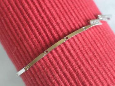 Armband "Bellé Bellá" aus 925er Sterlingsilber mit Zirkonia, Länge 17,5 - 20,5 cm Gewicht: ca. 5,6 Gramm