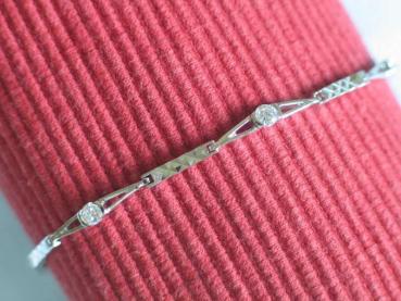 Armband "Adria" aus 925er Sterlingsilber mit Zirkonia, Länge 18,0 - 20,2 cm Gewicht: ca. 5,9 Gramm