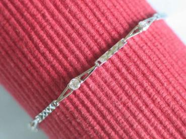 Armband "Adria" aus 925er Sterlingsilber mit Zirkonia, Länge 18,0 - 20,2 cm Gewicht: ca. 5,9 Gramm
