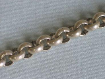 Massive, schwere Erbshalskette aus 925er Sterlingsilber, Gewicht: 75,5g