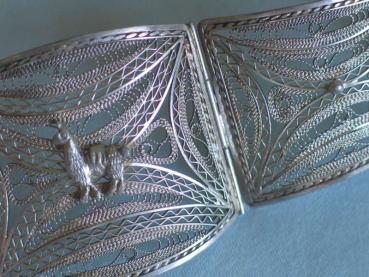 Vintage Silberarmband mit "Lama" Motiv aus Feinsilber, Länge 18 cm, Gewicht: 22,4g