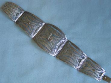 Vintage Silberarmband mit "Lama" Motiv aus Feinsilber, Länge 18 cm, Gewicht: 22,4g