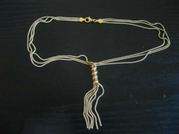 Italienische Halskette aus 925er Sterlingsilber, vergoldet, Länge 45,6 cm Gewicht: 13,6g