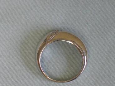 Diamantring aus 585er Weissgold mit 0.10 Karat, Größe 49 Gewicht: 3,5g