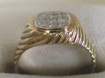 Preview: Herrlicher Diamantring mit 0.18 ct. aus 585er Gold, Neuwertig, Größe 53, Gewicht: 4,4g
