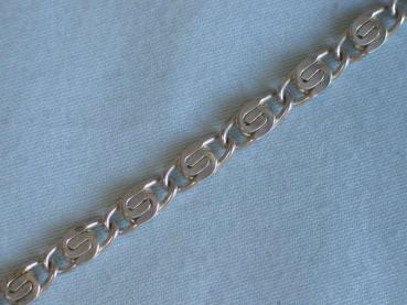 Halskette griechisches Muster aus 925er Sterlingsilber, Länge 51,7 cm, Gewicht: 16,5g