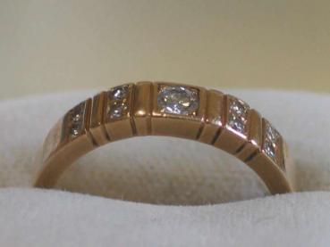 Preview: Diamantring mit 0.26 ct. aus 750er Gold, Größe 58 Gewicht: 6,4g