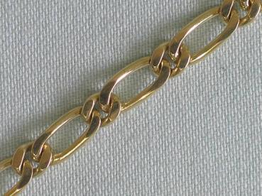 Langpanzerkette aus 585er Gelbgold, Länge: 83,5 cm, Gewicht: 24,4g