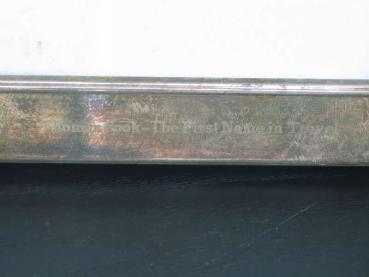 Bilderrahmen "Thomas Cook" aus Stoff mit Silberrahmen, versilbert Gesamtgewicht: 420,0g