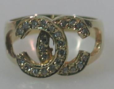 Diamantring aus 585er Gelbgold, Größe 53, Gewicht: 4,9g