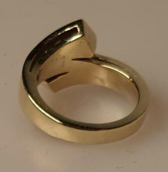 Preview: Diamantring aus 585er Gelbgold mit 6 Diamanten, Größe 48, Gewicht: 6,7g