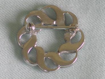 Preview: Diamantbrosche aus 750er Weißgold mit 24 Diamanten Gewicht: 3,8g