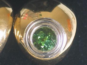 Elegante Smaragd 2.4 ct. Ohrstecker aus 750er Gelbgold, Gewicht: 18,8g