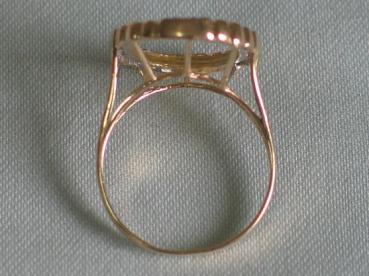 Ring aus 585er Gelbgold mit Diamanten 0.12 ct, Hauptstein selbst einsetzbar! Größe 52, Gewicht: 2,9g