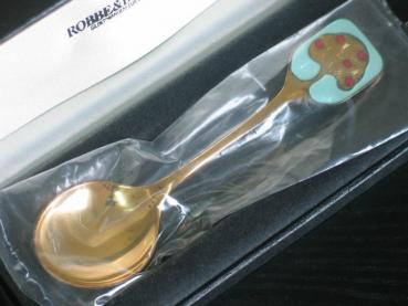 Robbe & Berking Jahreslöffel, klein, "Apfelbaum 1982" aus 925er Sterlingsilber, Gewicht: 32,0g