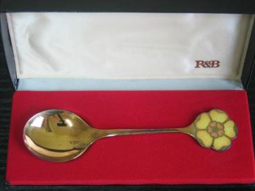 Robbe & Berking Jahreslöffel, groß, "Jakobiten-Rose 1980" aus 925er Sterlingsilber, Gewicht: 60,9g