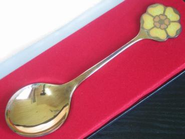 Robbe & Berking Jahreslöffel, groß, "Jakobiten-Rose 1980" aus 925er Sterlingsilber, Gewicht: 60,9g
