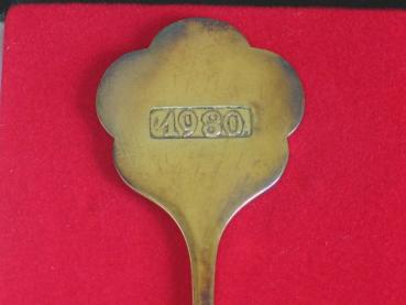 Robbe & Berking Jahreslöffel, groß, "Jakobiten-Rose 1980" aus 925er Sterlingsilber, Gewicht: 60,9g