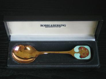 Robbe & Berking Jahreslöffel, groß, "Apfelbaum 1982" aus 925er Sterlingsilber, Gewicht: 63,6g