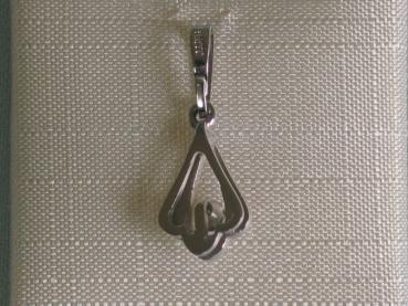 Neuware: Anhänger aus 333er Weissgold mit einem Diamanten, Gewicht: 0,8 Gramm. Erheblich reduziert.