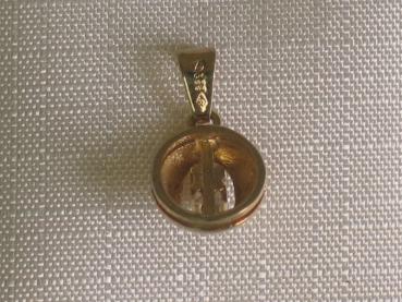 Neuware: Anhänger aus 333er Gelbgold mit Zirkonia, Gewicht: 0,7 Gramm. Erheblich reduziert.