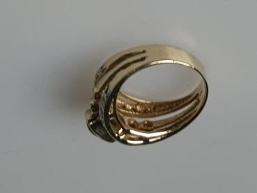Preview: Diamant- Aquamarinring aus 585er Gold, Größe 50, Gewicht: 4,4g