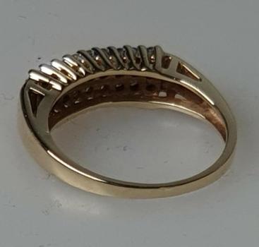 Preview: Diamantring mit 0.54 ct., 585er Gold mit 27 Diamanten, Größe 48, Gewicht: 2,5g