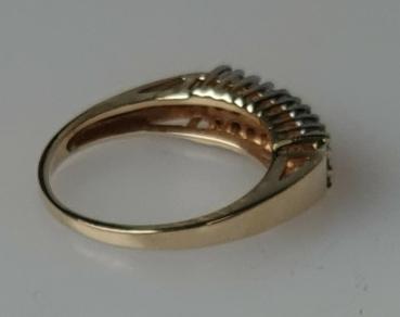 Preview: Diamantring mit 0.54 ct., 585er Gold mit 27 Diamanten, Größe 48, Gewicht: 2,5g