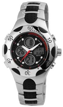 MC Herrenuhr Digital/Analog mit Metall/Kautschukband