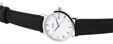 Preview: 4You Unisexuhr mit Kunstlederband