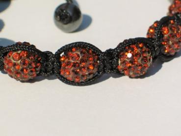 Cham Cham Geflochtenes Armband aus Textil und Kunststoff in Braun/Schwarz